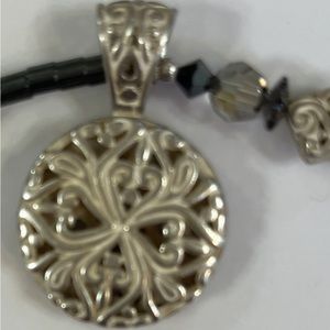 Authentic sterling silver necklace with semi stones